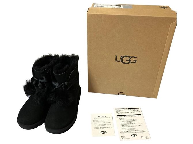 Autre Marque UGG GITA klassische Lammfellstiefel Schwarz - Ansicht 14