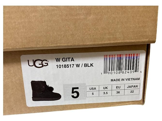 Autre Marque UGG GITA klassische Lammfellstiefel Schwarz - Ansicht 15