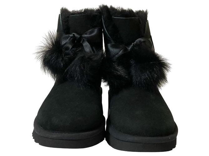 Autre Marque UGG GITA klassische Lammfellstiefel Schwarz - Ansicht 2