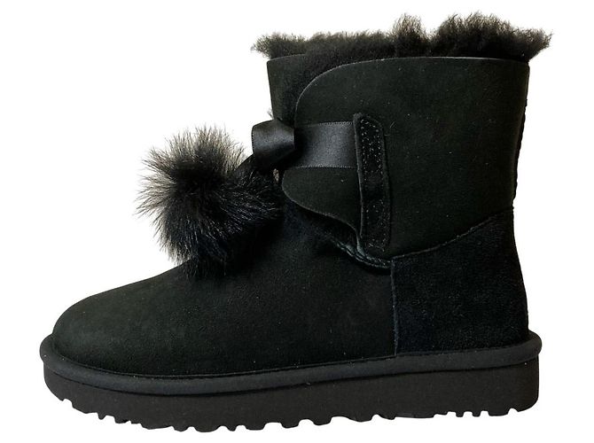 Autre Marque UGG GITA klassische Lammfellstiefel Schwarz - Ansicht 5