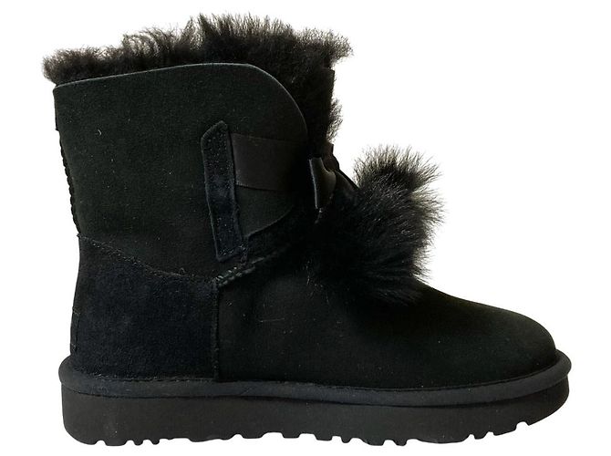 Autre Marque UGG GITA klassische Lammfellstiefel Schwarz - Ansicht 6