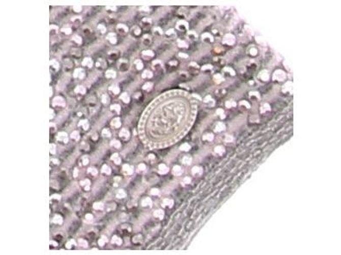 Chanel Rosa und graue Handschuhe mit Strass Pink - Ansicht 3