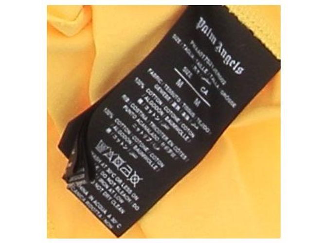 T-shirt Teddy Bear Palm Angels Gialla in Cotone Giallo - vista 6
