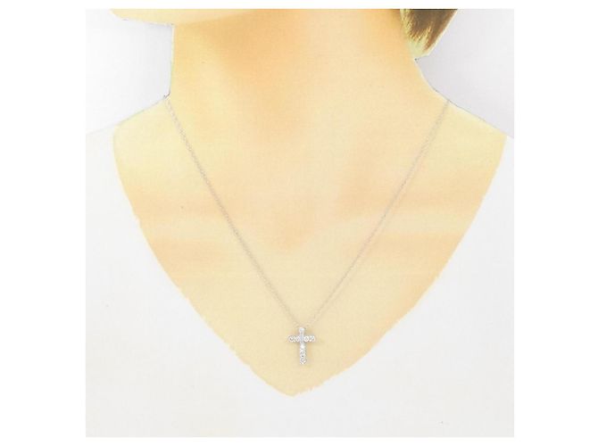 Autre Marque Collana in platino e diamanti Argento - vista 6
