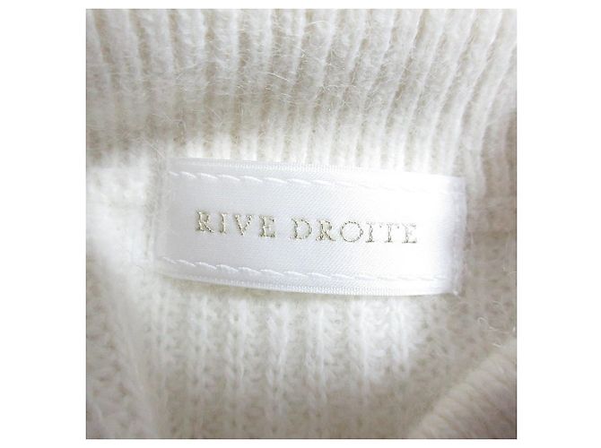 Autre Marque RIVE DROITE Strickpullover aus Fuchs-Mischgewebe Weiß - Ansicht 5