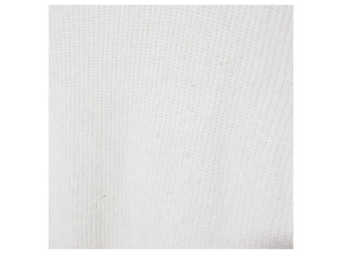Autre Marque RIVE DROITE Strickpullover aus Fuchs-Mischgewebe Weiß - Ansicht 8