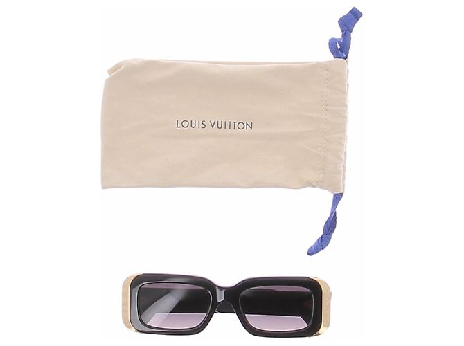 Louis Vuitton Occhiali da sole neri e oro Nero - vista 7