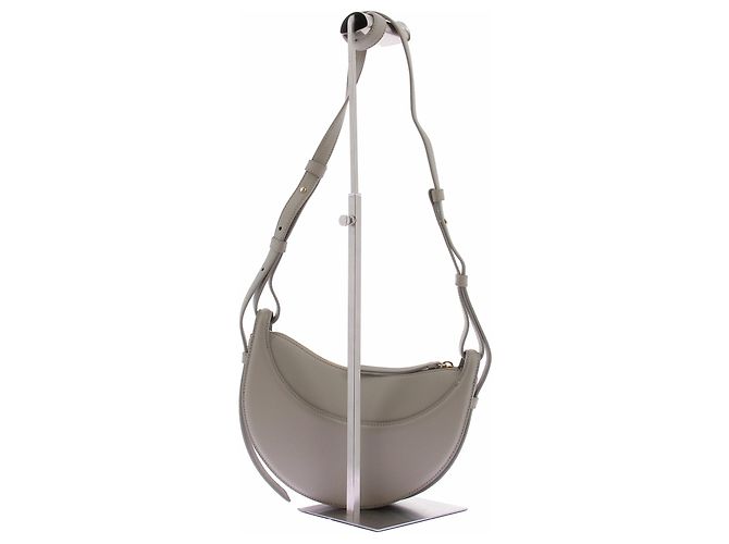 Polène Borsa a tracolla in pelle Numéro Dix Grigio - vista 3