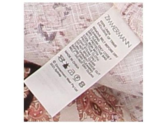 Zimmermann Vestido Botanica Chevron Rosa - vista 5