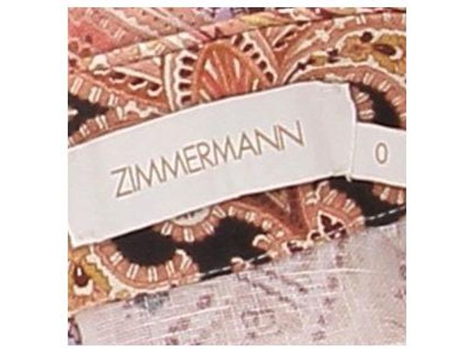 Zimmermann Vestido Botanica Chevron Rosa - vista 6
