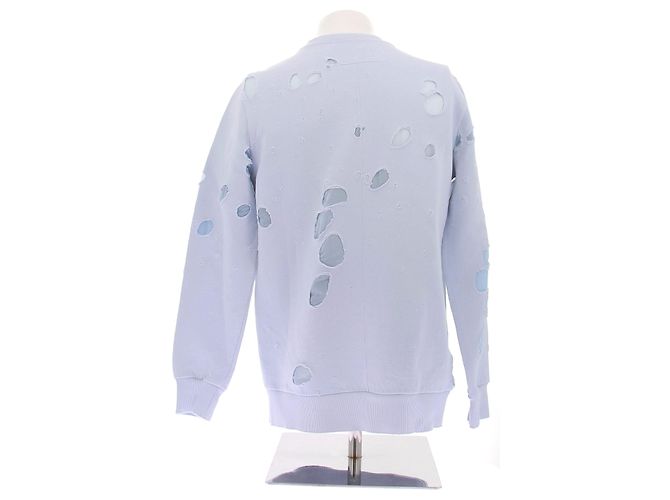 Givenchy Pull déchiré bleu clair - vue 2