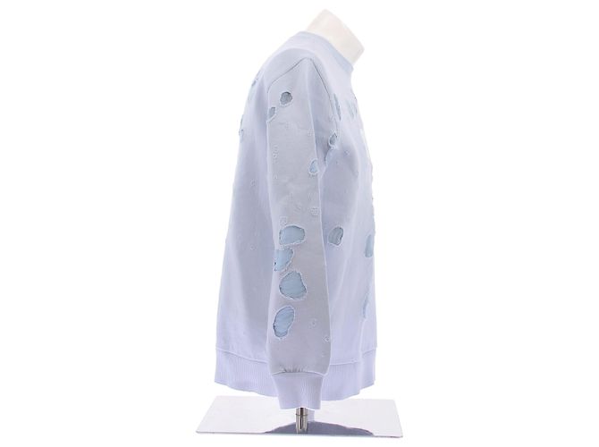 Givenchy Pull déchiré bleu clair - vue 3