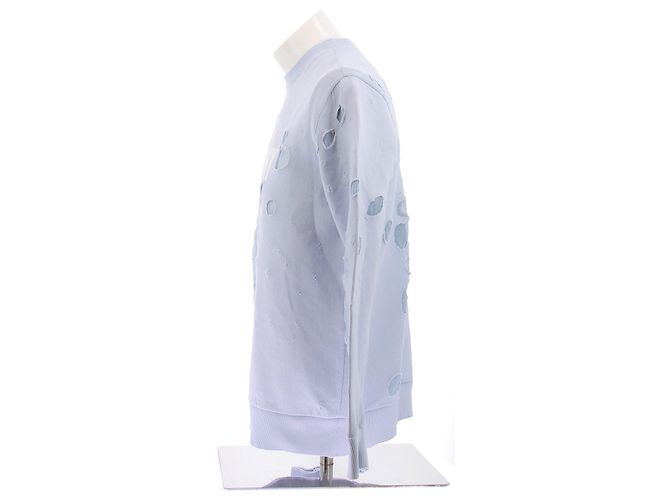 Givenchy Pull déchiré bleu clair - vue 4