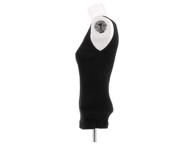 Top de tirantes negro de algodón Gucci - vista 3