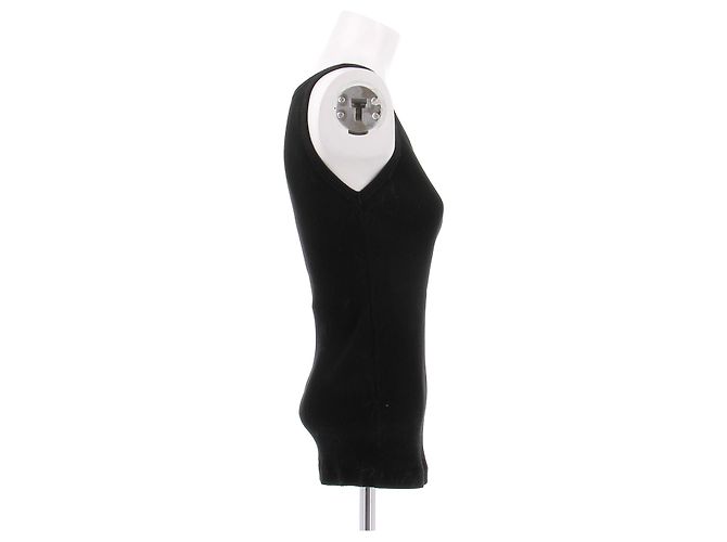 Top de tirantes negro de algodón Gucci - vista 4