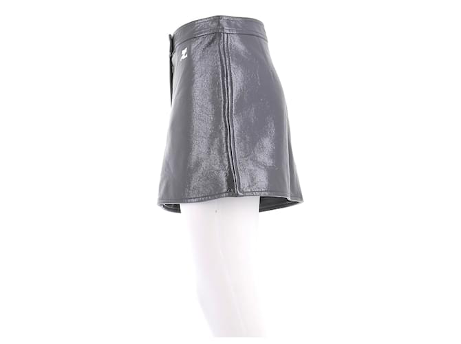 Falda Courreges de algodón gris - vista 4