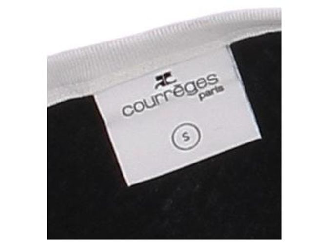 Top asimétrico negro de algodón Courreges - vista 5