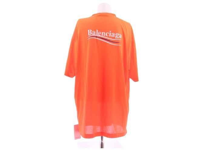 Balenciaga Camiseta naranja fluorescente oversize - vista 2