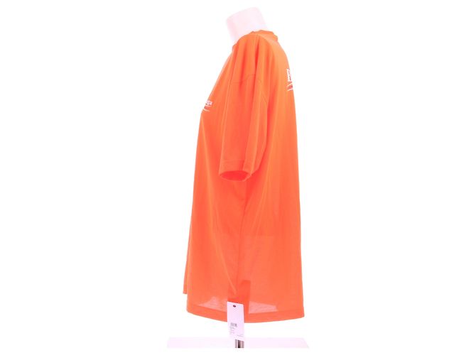 Balenciaga Camiseta naranja fluorescente oversize - vista 3