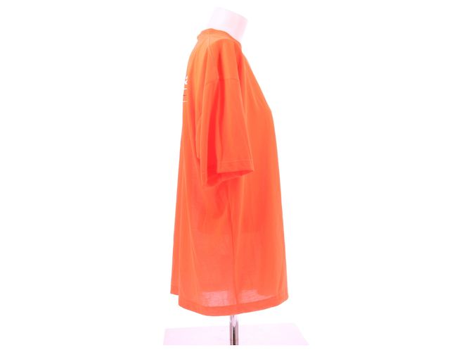 Balenciaga Camiseta naranja fluorescente oversize - vista 4