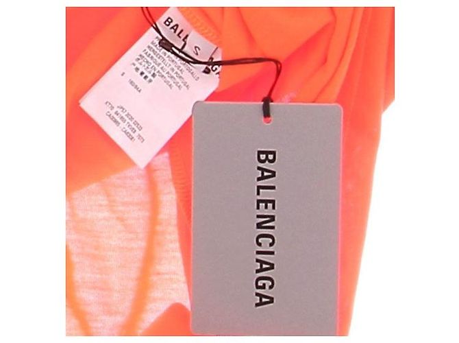 Balenciaga Camiseta naranja fluorescente oversize - vista 5