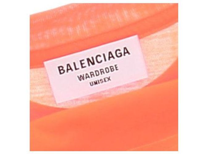 Balenciaga Camiseta naranja fluorescente oversize - vista 6