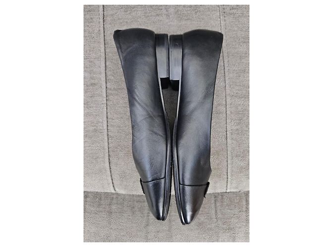 Chanel Bailarinas de cuero negro - vista 6