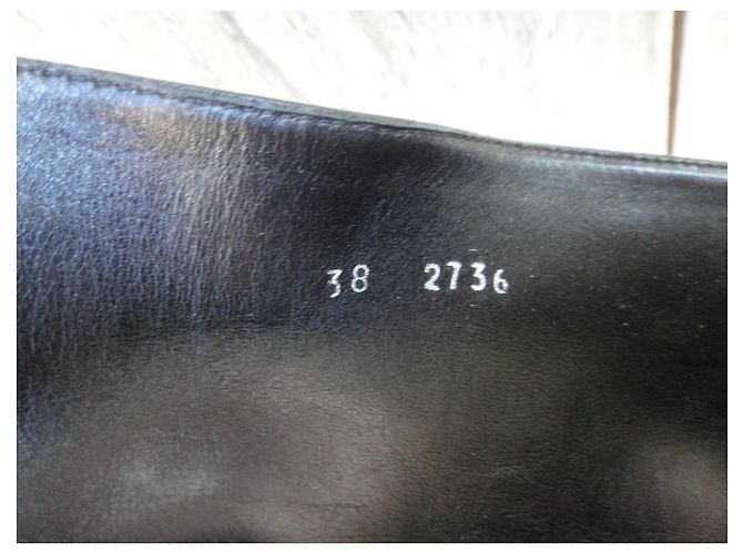 Autre Marque Botas altas Parcours de cuero negro - vista 7