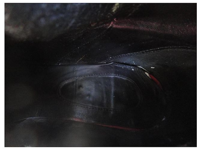 Autre Marque Botas altas Parcours de cuero negro - vista 8