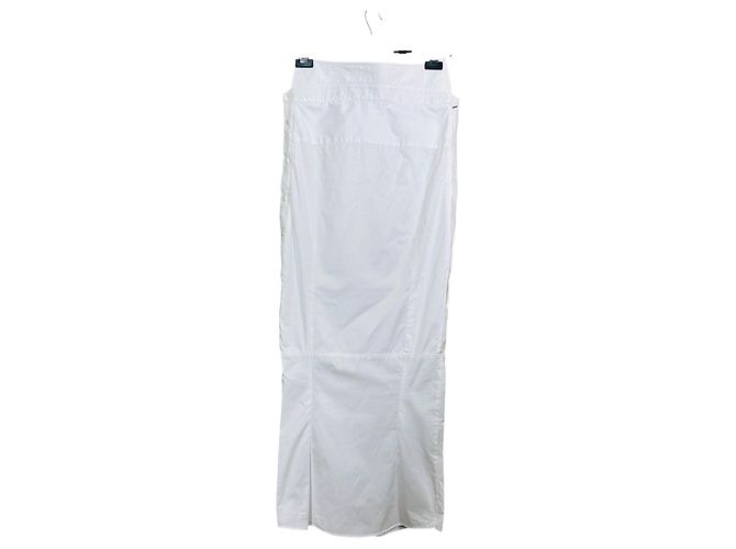 Autre Marque Hodakova Vestido maxi palabra de honor de algodón blanco desconstruido - vista 2
