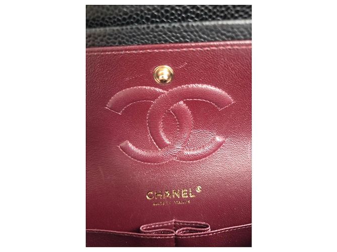 Timeless Chanel Classic Flap Medium Borsa Pelle Caviar Nera Nero - vista 6