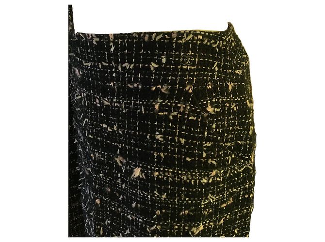 Timeless Conjunto de saia e casaco em tweed preto e branco Chanel - vista 10