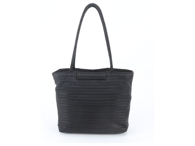 Borsa Tote Prada Tessuto Nylon Triangle Logo Nero - vista 3