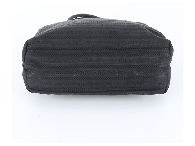 Borsa Tote Prada Tessuto Nylon Triangle Logo Nero - vista 5