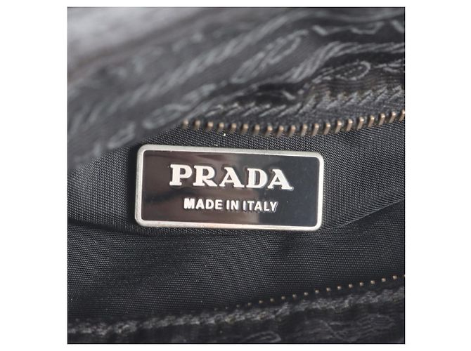 Borsa Tote Prada Tessuto Nylon Triangle Logo Nero - vista 9