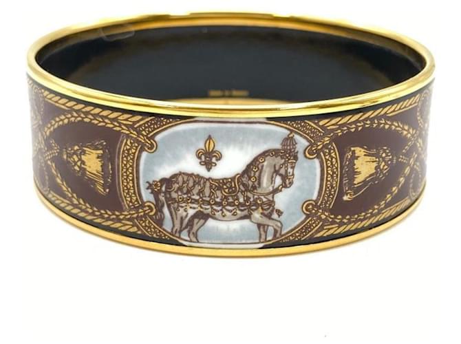Hermès Bracciale rigido EMAGLE GM Hermes Nero D'oro - vista 2