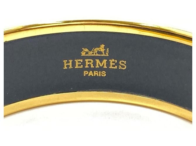 Hermès Bracciale rigido EMAGLE GM Hermes Nero D'oro - vista 3