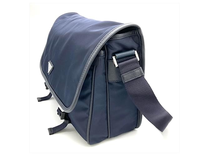 Borsa a tracolla con logo Prada Blu navy - vista 2