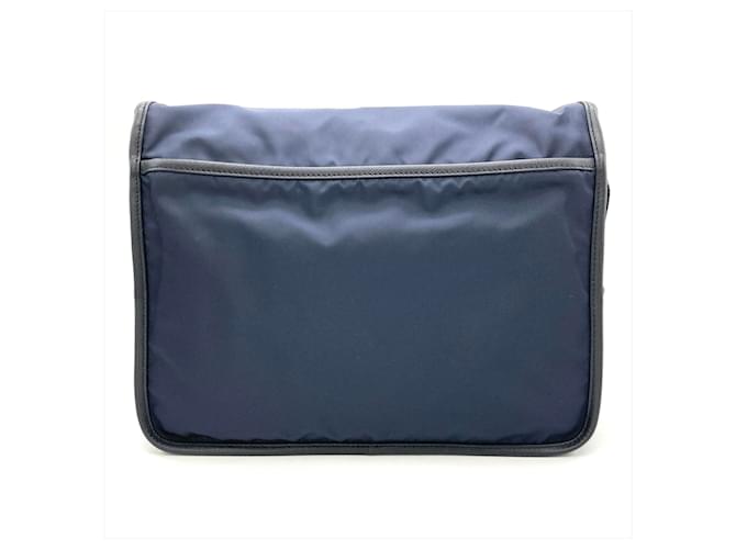Borsa a tracolla con logo Prada Blu navy - vista 3