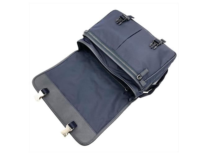 Borsa a tracolla con logo Prada Blu navy - vista 5