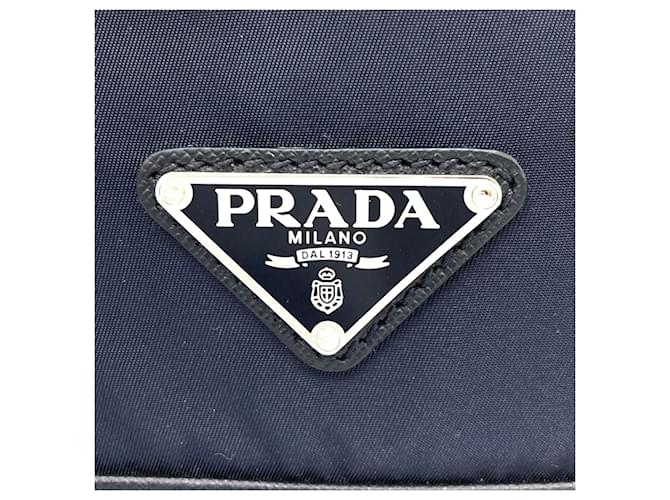 Borsa a tracolla con logo Prada Blu navy - vista 7