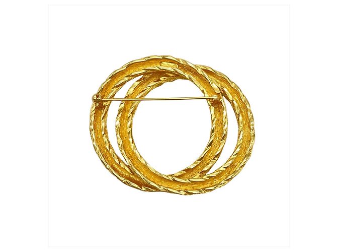 Broche Double Circle Christian Dior Dourado - vista 2