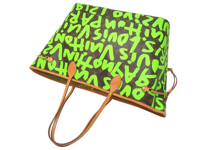 Borsa Tote Neverfull GM da donna Louis Vuitton Verde - vista 4