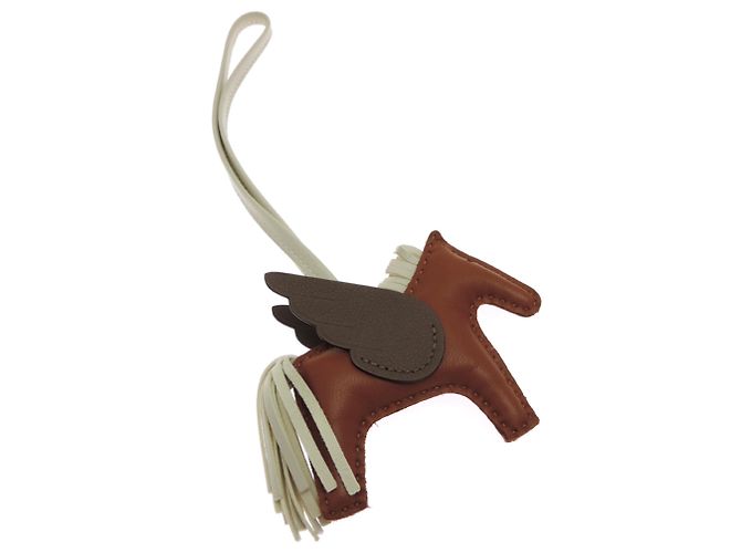 Hermès Charm per borsa Hermes Rodeo Pegasus PM Marrone Beige D'oro Taupe - vista 2