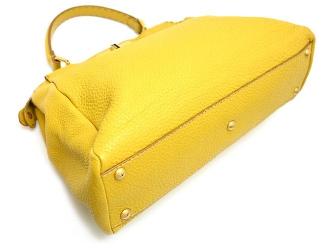 Borsa Fendi Peekaboo Medium Selleria da donna Giallo - vista 4