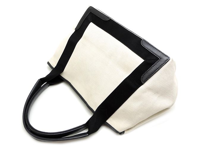 Everyday Borsa a tracolla Balenciaga Navy Cabas Small Nero Bianco - vista 4