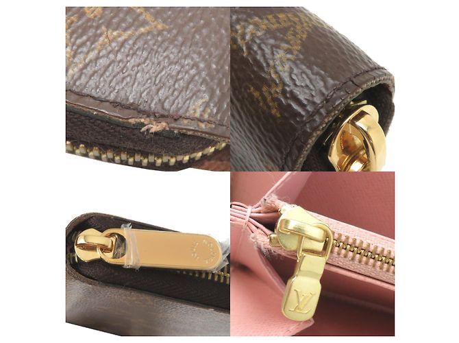 Cartera Larga Louis Vuitton Zippy para Mujer M41894 Monogram Rose Ballerine - vista 9