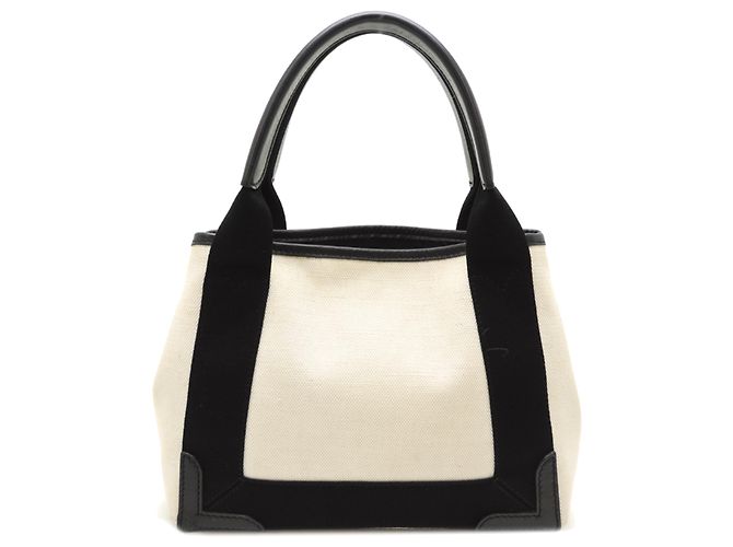 Borsa a mano Cabas XS blu navy da donna Balenciaga Nero Bianco - vista 2
