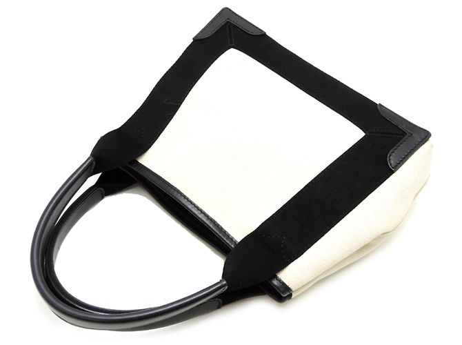 Borsa a mano Cabas XS blu navy da donna Balenciaga Nero Bianco - vista 4