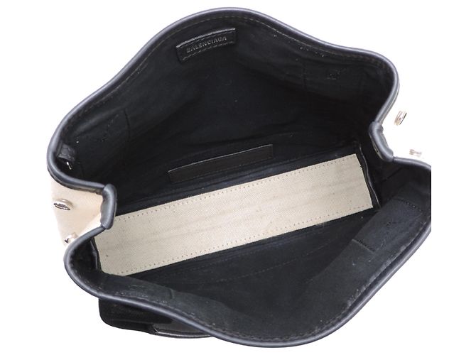 Borsa a mano Cabas XS blu navy da donna Balenciaga Nero Bianco - vista 6